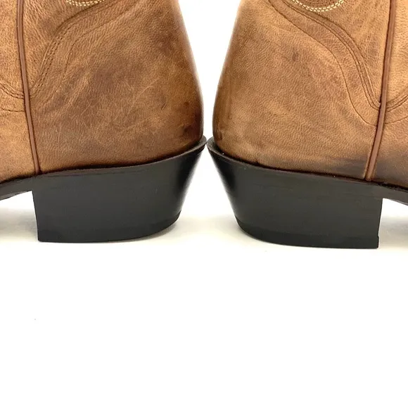 JB Dillon Women’s Tan Goat Leather Western Cowgirl Boots
