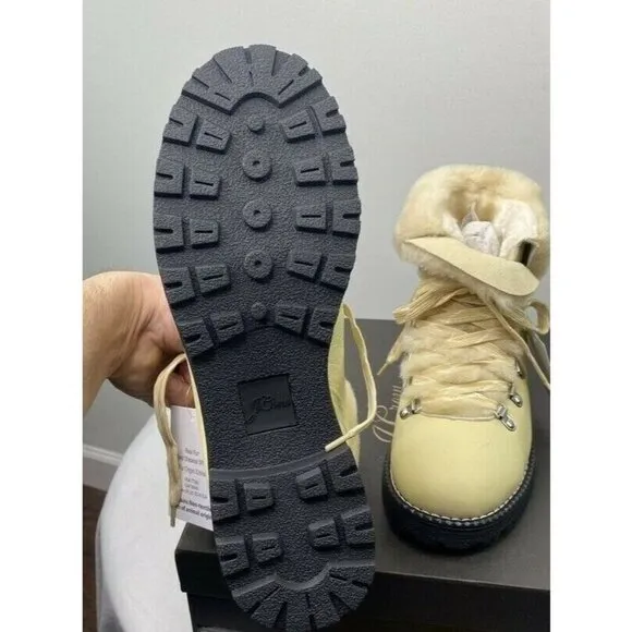 J.Crew $198 Women's Nordic Boots in Leather Soft Yellow Size 7M BD332
