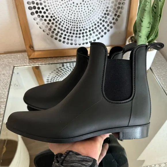 J.Crew Mercantile Chelsea Rain Boots Women’s Black Size 10