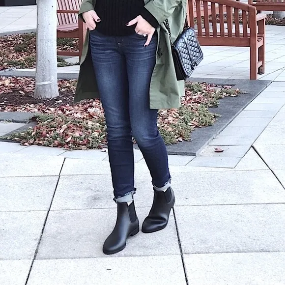 J.Crew Mercantile Chelsea Rain Boots Women’s Black Size 10