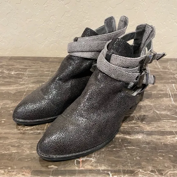 Jeffrey Campbell Everly Two-toned Leather Ankle Boots