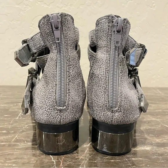 Jeffrey Campbell Everly Two-toned Leather Ankle Boots