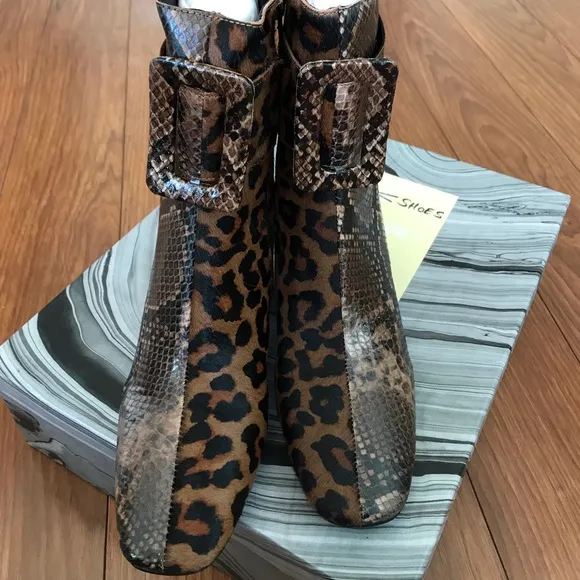 Jeffrey Campbell Godard Dual Animal Print Boots 7