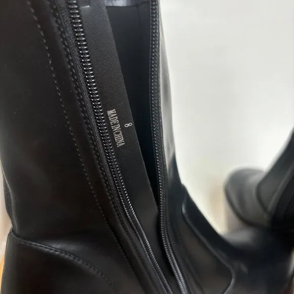 Jeffrey Campbell Mexique Boots Heels High Platform Ankle Booties Black Wood 8