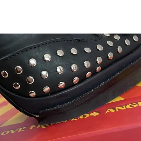 Jeffrey Campbell The Clive Leather Spiked Platform Boots Punk Goth Size 5