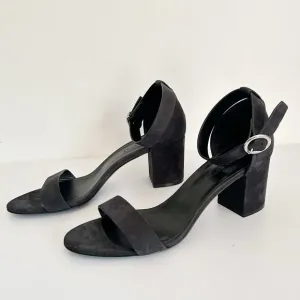 Jenni Kayne Oiled Leather Strappy Block Heel Shoe Size 41/9.5