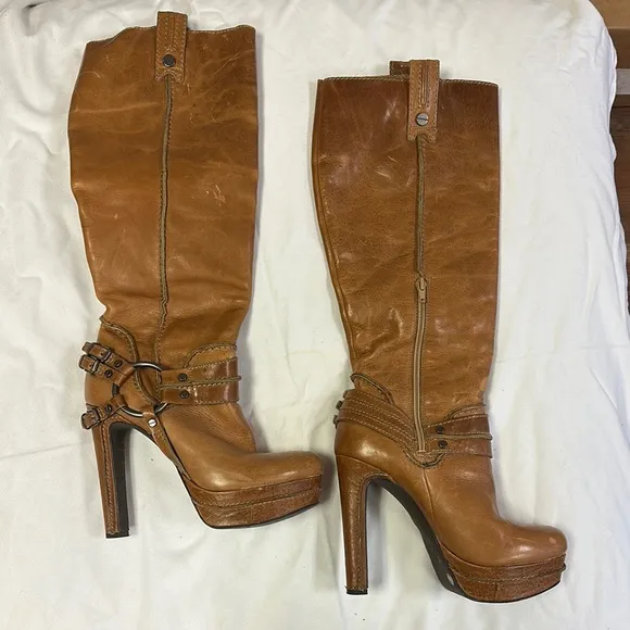 Jessica Simpson Brown Heeled Boots with Stiletto Heel