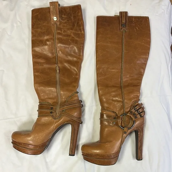 Jessica Simpson Brown Heeled Boots with Stiletto Heel