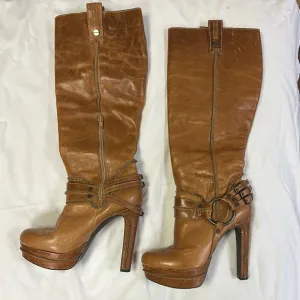 Jessica Simpson Brown Heeled Boots with Stiletto Heel