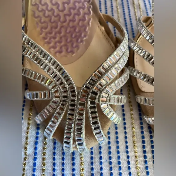 Jessica Simpson Jileta High Heel Sandals Womens Nude Buckle Sz 8.5
