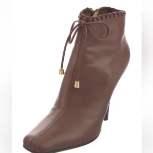 Jimmy Choo Leather Whipstitch Trim Boots. Maison Margiela Leather Printed Boots.