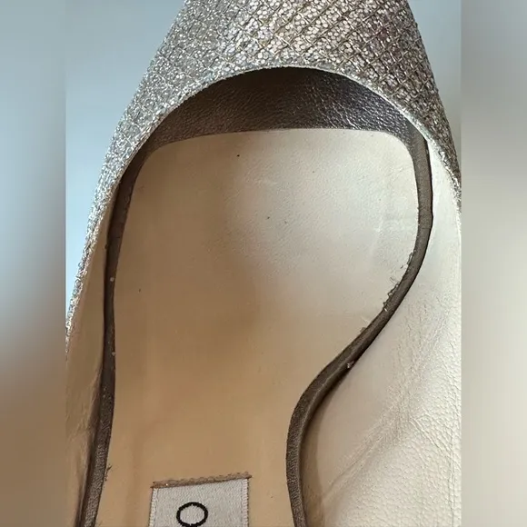 Jimmy Choo NOVA Leather Gold Glitter Platform Sole Shoes