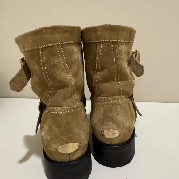 Jimmy Choo Tan Suede Ankle Boots in 39