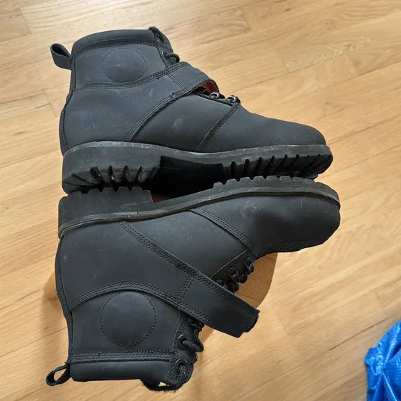 JOE ROCKET Men’s black Leather Motorcycle Riding Boots Size 9
