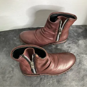 John Fluevog Shoes Living Malcolm Goodyear Welt Zipper Gusset Men Sz 5 &amp; W Sz 7