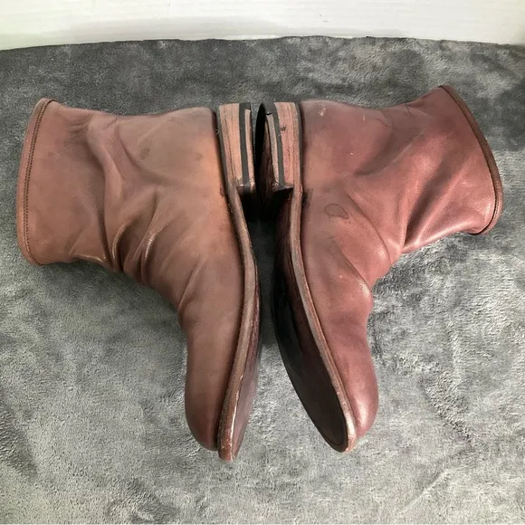 John Fluevog Shoes Living Malcolm Goodyear Welt Zipper Gusset Men Sz 5 &amp; W Sz 7