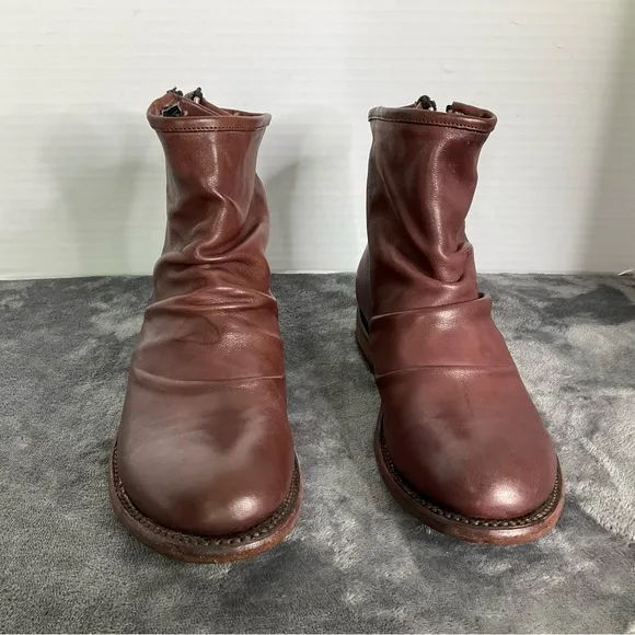 John Fluevog Shoes Living Malcolm Goodyear Welt Zipper Gusset Men Sz 5 &amp; W Sz 7