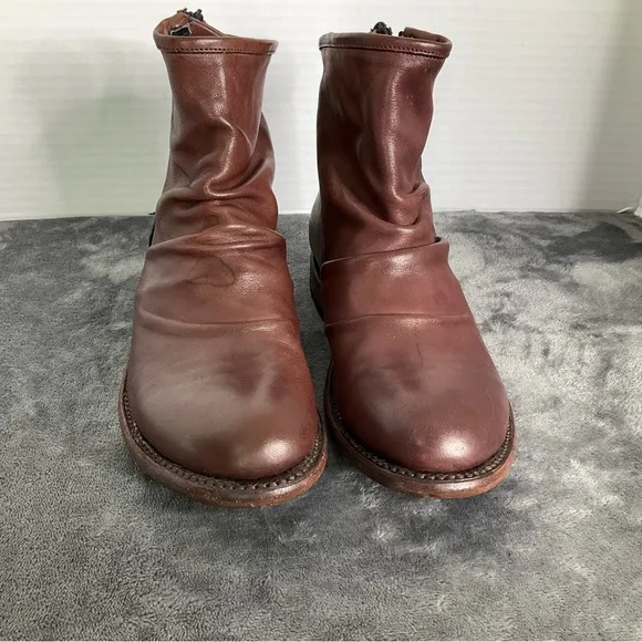 John Fluevog Shoes Living Malcolm Goodyear Welt Zipper Gusset Men Sz 5 &amp; W Sz 7