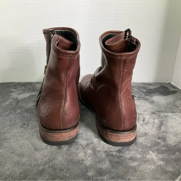 John Fluevog Shoes Living Malcolm Goodyear Welt Zipper Gusset Men Sz 5 &amp; W Sz 7