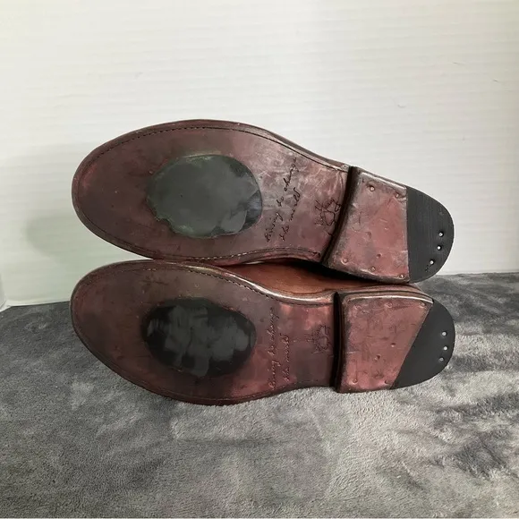 John Fluevog Shoes Living Malcolm Goodyear Welt Zipper Gusset Men Sz 5 &amp; W Sz 7