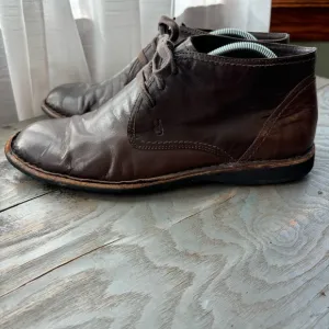 John Varvatos brown leather ankle boots | size 10