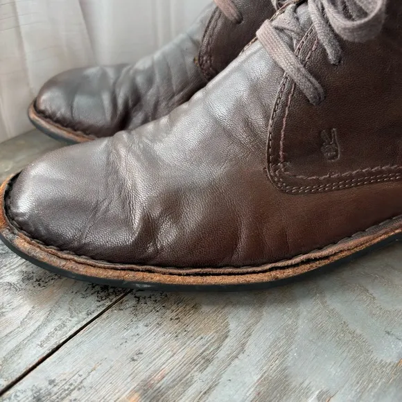 John Varvatos brown leather ankle boots | size 10