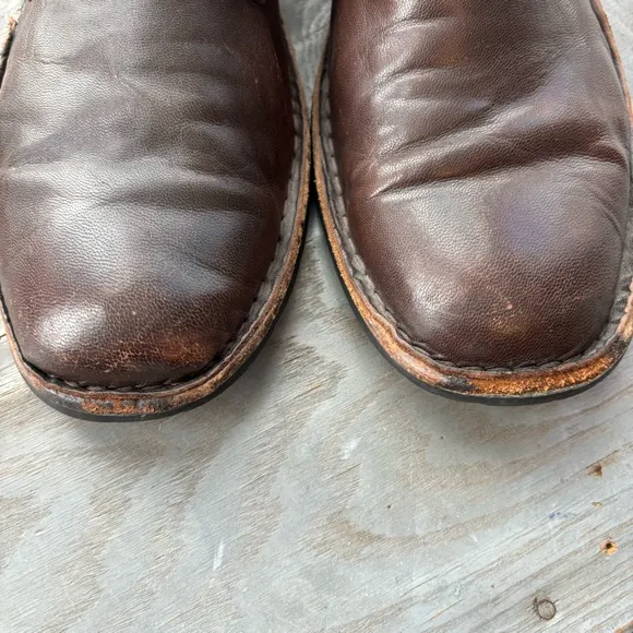 John Varvatos brown leather ankle boots | size 10