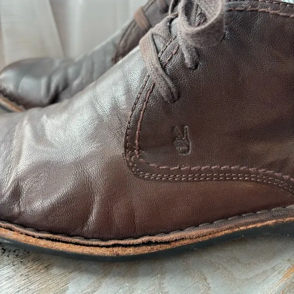 John Varvatos brown leather ankle boots | size 10