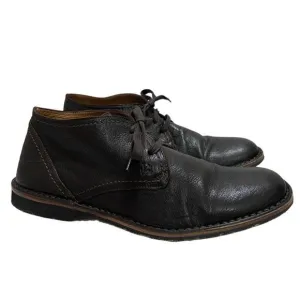 John Varvatos Men Chukka Leather Tie Up Boot 12 Dark Brown Preppy Scholar Italy