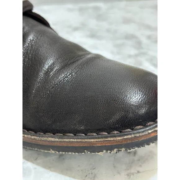 John Varvatos Men Chukka Leather Tie Up Boot 12 Dark Brown Preppy Scholar Italy