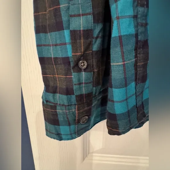 johnnie-O Columbus Featherweight Men's Blue Plaid Button Up Shirt  Size Large