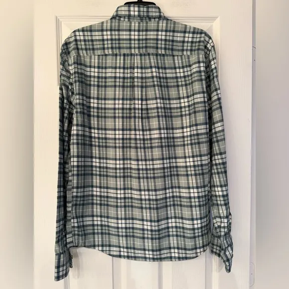 johnnie-O Hurst Button Up Men's Evergreen Green Plaid Shirt Size Small