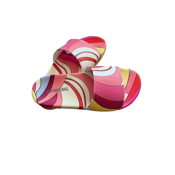 Johnny Was Rachel May Pool Slide Shoes Multicolor Size 8M