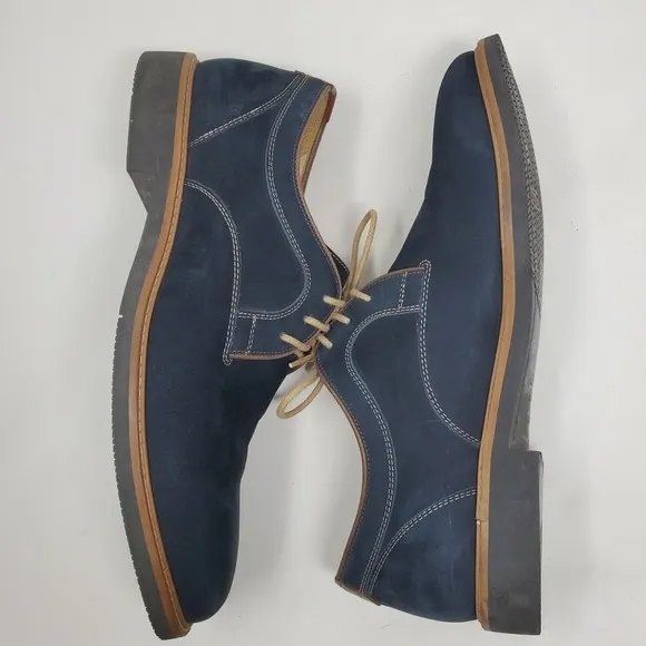 JOHNSTON &amp; MURPHY BARLOW 20-4877 Lace Dress Suede Shoes Size 9.5