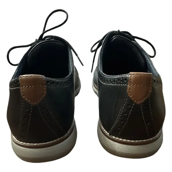 Johnston &amp; Murphy Men’s Black Leather Memory Foam Shoes Size 10.5