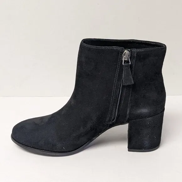 Johnston and Murphy Finley Ankle Boots, Black Suede, Womens 7