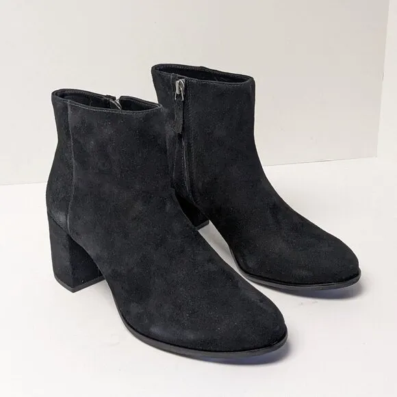 Johnston and Murphy Finley Ankle Boots, Black Suede, Womens 7