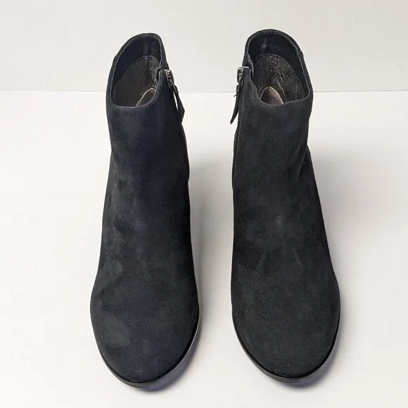Johnston and Murphy Finley Ankle Boots, Black Suede, Womens 7