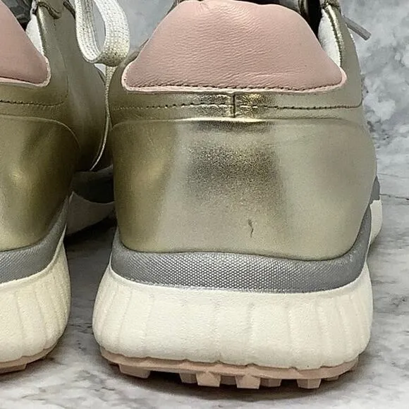 Johnston Murphy 10M Gold XC4 H2-Luxe Hybrid Leather Golf Shoes Waterproof P11-17