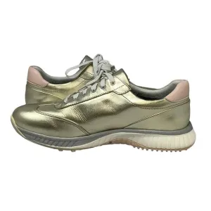 Johnston Murphy 10M Gold XC4 H2-Luxe Hybrid Leather Golf Shoes Waterproof P11-17