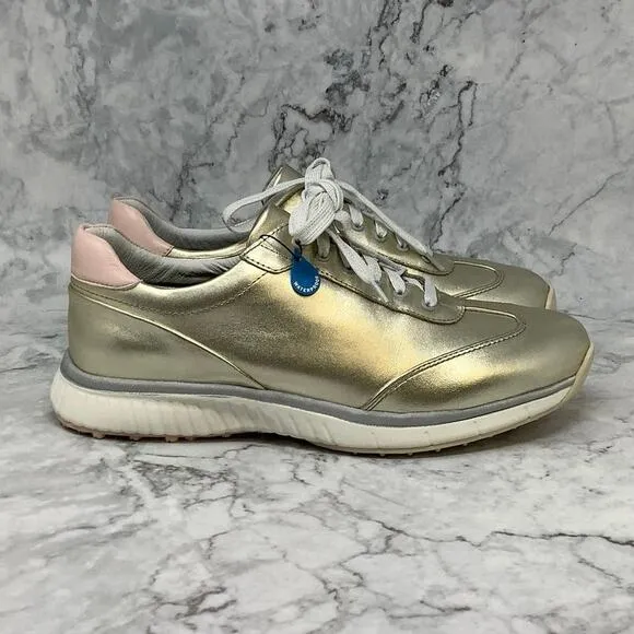Johnston Murphy 10M Gold XC4 H2-Luxe Hybrid Leather Golf Shoes Waterproof P11-17