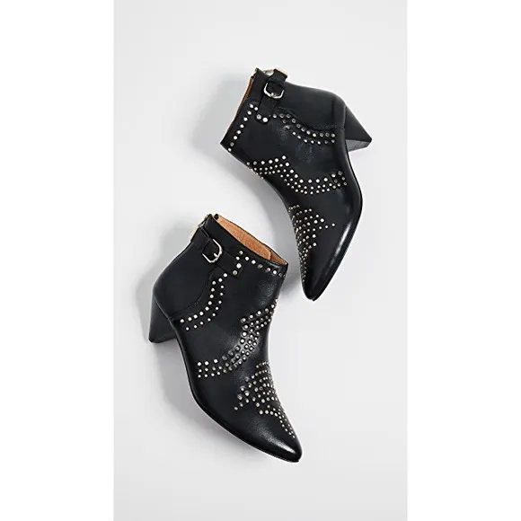 JOIE Bickson Studded Ankle Boots Buckle 36.5