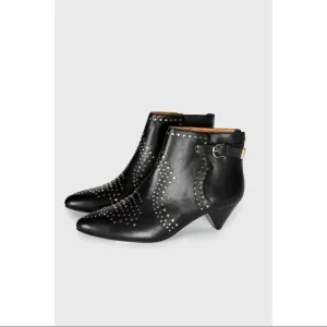 JOIE Bickson Studded Ankle Boots Buckle 36.5