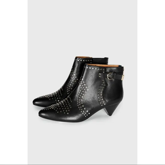 JOIE Bickson Studded Ankle Boots Buckle 36.5