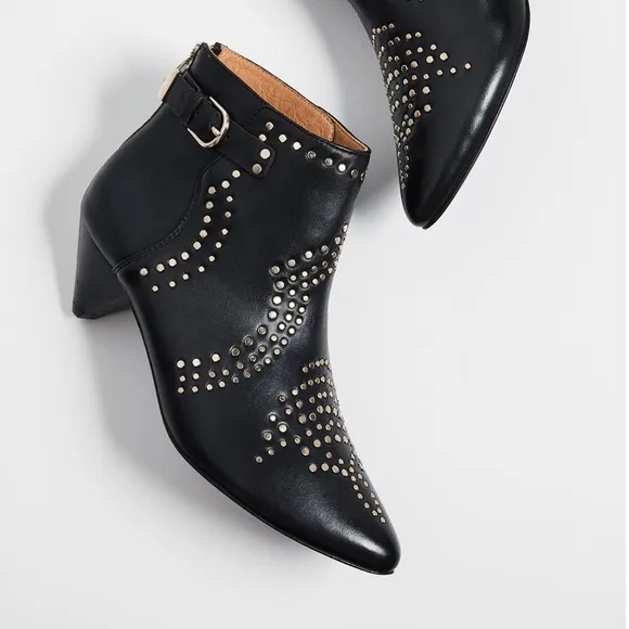 JOIE Bickson Studded Ankle Boots Buckle 36.5