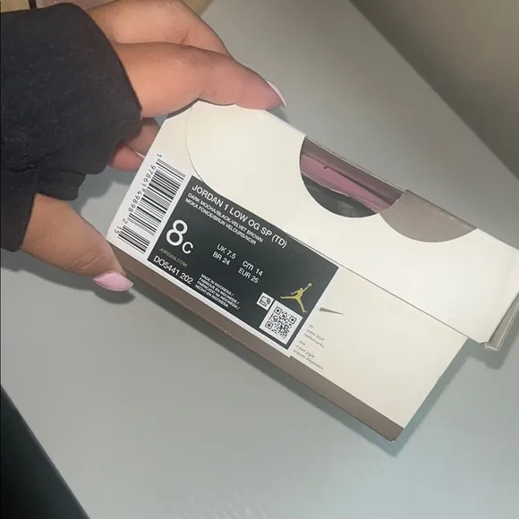 Jordan 1 Low OG TD 'Velvet Brown' Kids Shoes