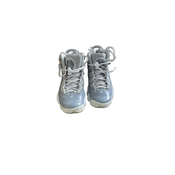 Jordan 6 Rings Kids Shoes Size 4Y Gray Sneakers