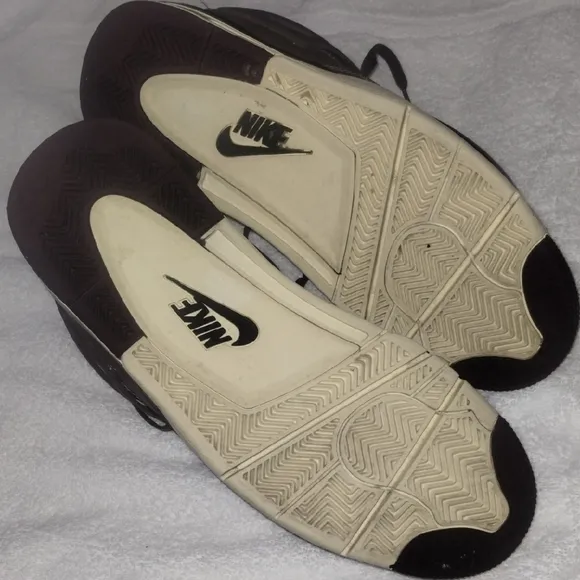 Jordan Brown and Cream High-Top Athletic Shoes with Strap