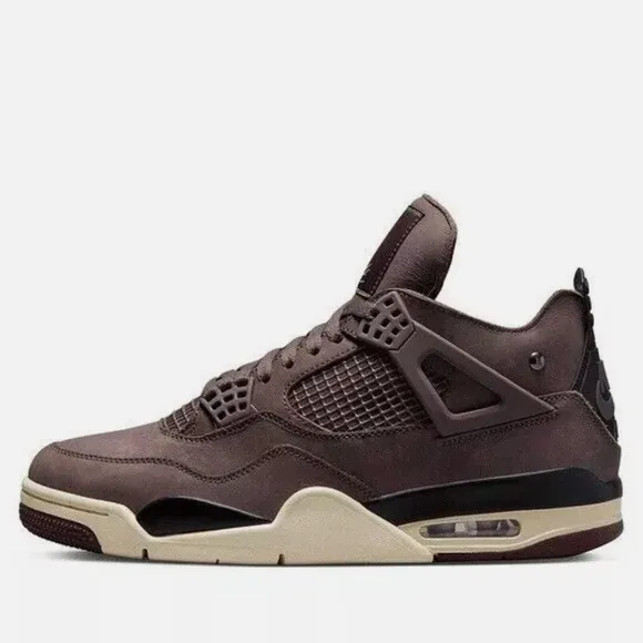 Jordan Brown and Cream High-Top Athletic Shoes with Strap