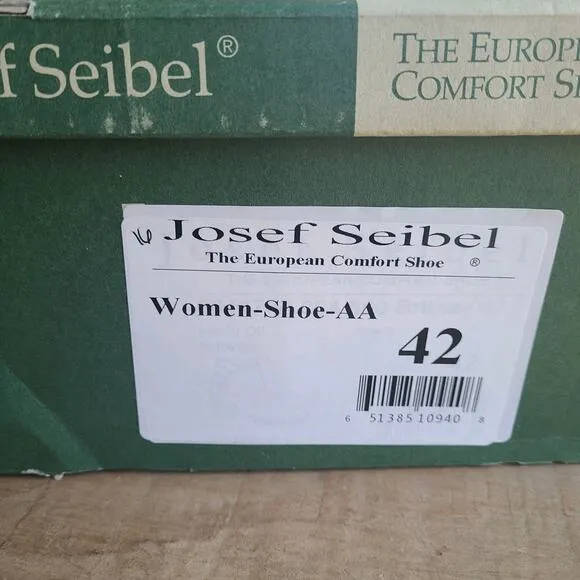 Josef Seibel Britney 47 Leather Ankle Booties Boots Black Womens Size 42 NEW